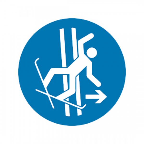 Balise Sticker Sortir de la piste en cas de chute BALI-STI-RM132